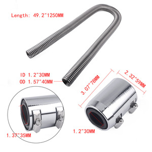Kit de tuyaux de refroidissement en acier inoxydable, 48 pouces, 36 pouces, 24 pouces, pour la réparation et le remplacement du radiateur du moteur - Product Image 2