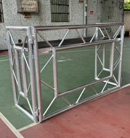 Table DJ pliable portable Easy Instalion, structure en aluminium, table de scène professionnelle pour événements
