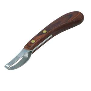 Cuchillo de Herrador de Acero Inoxidable con Mango de Madera Duradero de Primera Calidad para el Cuidado de Pezuñas de Caballos y Recorte de Ganado - Product Image 1