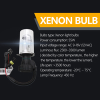 TAOCHIS 12v 55w Voiture HID Phares H4-3 Bi-xénon Salut/Lo remplacement ampoules 43000k 6000k 8000k tête lampes
