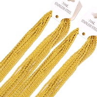 Collier tendance en acier inoxydable plaqué or 18 carats, maillons serpent, géométriques, torsadés, chaîne cubaine épaisse pour femme