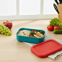 Ensemble de boîtes à lunch bento en silicone sans BPA, 100% de qualité alimentaire, conteneur de stockage pour l'emballage des aliments