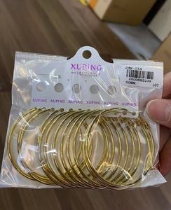 Joyería <span class=keywords><strong>XUPING</strong></span> al por Mayor, Aros Grandes de Cobre con Baño de Oro de 18K, Estilo Minimalista, Moderno y a la Moda para Mujer - Product Image 5