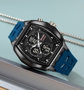 Montre de sport numérique tendance SKMEI 2601 à affichage LED, chronographe 5ATM, bracelet en silicone durable, design populaire - Product Image 3