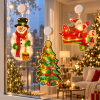 Guirlande lumineuse suspendue en acrylique blanc chaud Aigostar, alimentée par piles, avec ventouse, décoration de fête de Noël en intérieur, 6 couleurs