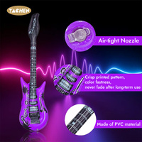 YACHEN Guitares Gonflables Couleurs Assorties en PVC, Accessoires de Fête pour Enfants et Adultes, Anniversaires Années 80 et 90, Soirées Disco et Concerts