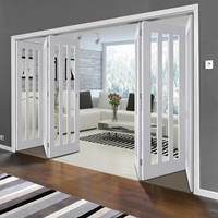 Porte accordéon Patio Portes Pliantes Superhouse Offre Spéciale Américaine NFRC Certificat Aluminium Porte Bi-fold Verre Pliable Moderne