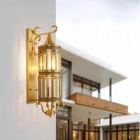 Applique murale LED d'extérieur moderne et fantaisiste pour la maison Lampe murale d'angle en cuivre pour chambre à coucher et salle de bain