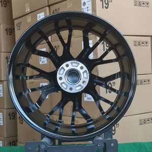 Rines Xinlin de 19-21 Pulgadas, Color <span class=keywords><strong>Gris</strong></span> Metálico, Diseño Multirradio, Aleación de Aluminio Monobloque Forjado, 5x112 para <span class=keywords><strong>Audi</strong></span> A4 A5 A6 A7 A8 S4 S5 - Product Image 2