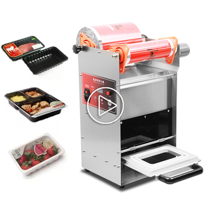 DF300T Eco-Friendly Semi-Automatic Mechanical Beverage Tray Sealing Machine Durable Reliable Performance Bag Packaging Plastic - Product Image 1
