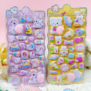 In Offerta Adesivi 3D per Bambini con Nastro Biadesivo, Simpatici Adesivi Morbidi a Forma di Coniglio e Unicorno per <span class=keywords><strong>Asilo</strong></span> - Product Image 1