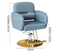 Fauteuil de Barbier Pivotant avec Accoudoirs, Chaise de Coiffure Spécifique aux Salons, Chaise de Coiffure Réglable en Hauteur pour Salons de Coiffure