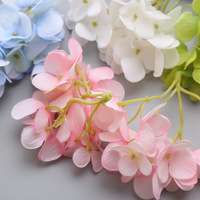 Petites fleurs d'hortensia artificielles réalistes, mini-bouquets, arrangements, boîte cadeau, décoration artisanale DIY en soie