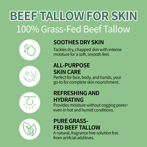 Crème de Suif Fouetté Hydratante et Nourrissante au Bœuf 100% Nourri à l'Herbe pour Soins Corporels et Cutanés – Vente en Gros - Product Image 3