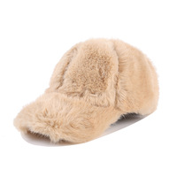 Casquette de baseball épaisse et chaude pour l'hiver, en fausse fourrure, style rétro, unisexe, réglable, coupe-vent et imperméable à la neige