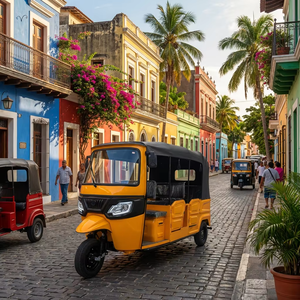 Tuk Tuk <span class=keywords><strong>El</strong></span>éctrico con Conducción Sencilla, Techo Panorámico Abierto, Control Inteligente, Carga Rápida LED, Navegación Inteligente, Asientos Confortables, Servicio <span class=keywords><strong>para</strong></span> <span class=keywords><strong>el</strong></span> <span class=keywords><strong>Aeropuerto</strong></span> - Product Image 3