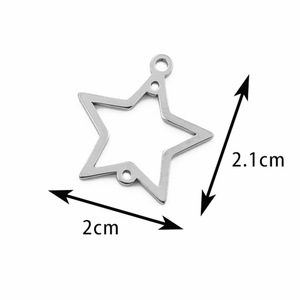 10 غير القابل للصدأ الفولاذ المقاوم للصدأ مثلث مربع قطرة موصل قلادة مع حلقات ديي قلادة صنع الاكسسوارات - Product Image 4