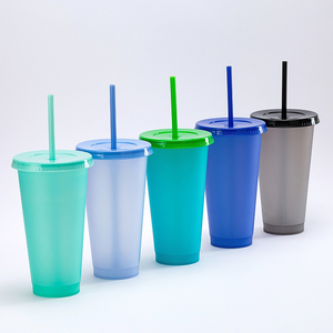 Vasos Personalizables de 16oz y 24oz con Impresión UV, Cambian de Color con la Temperatura, con Tapas y Pajitas, de Plástico Mágico Sensible al Frío para la Diversión del Verano - Product Image 4