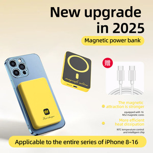 Offre Spéciale 10000mAh batterie externe en alliage d'aluminium haute capacité 20W chargement sans fil Logo personnalisé entrée batterie à semi-conducteurs - Product Image 3