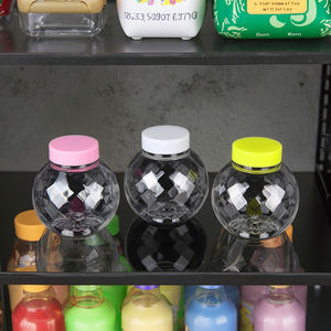 <span class=keywords><strong>Boule</strong></span> en <span class=keywords><strong>plastique</strong></span> d'interface de bouteille en <span class=keywords><strong>plastique</strong></span> PET transparente de 100ml pour les jouets de sucre de chocolat de gelée de bonbons - Product Image 3