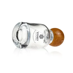 Wholesale Round Refillable Glass Spray Bottle 50ml 100ml Custom Empty Luxury Perfume Bottle