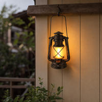Lanterne de camping LED vintage portable rechargeable, effet flamme, indice de protection IP20, matériau ABS, réglage à trois vitesses, décoration, charge USB