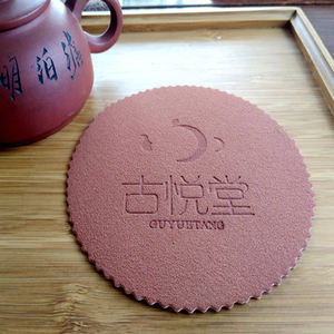 แผ่นรองแก้วหนังคุณภาพสูงแบบกำหนดเอง แผ่นรองแก้วหนัง PU ทรงกลม กันน้ำ แผ่นรองแก้วกาแฟ ทำความสะอาดง่าย - Product Image 5