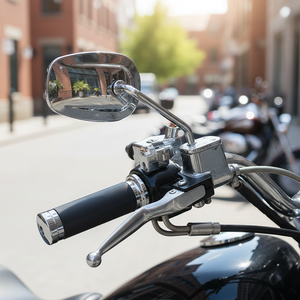 Kit de Soporte para Espejos Retrovisores de Motocicleta, Acabado Negro y Plateado, para Modificación de Manillar de <span class=keywords><strong>Honda</strong></span>, KTM y Suzuki - Product Image 1