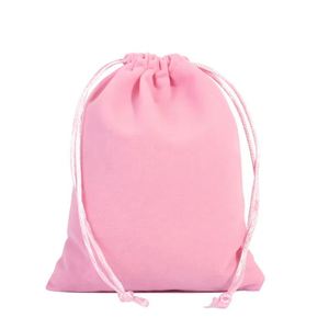 Customized Jewelry Drawstring Bag, Ultra-fine Fiber Cotton <b>Linen</b> Velvet Earrings Necklace, Small pink Jewelry Bag Packaging - Product Image 6