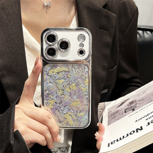 เคสโทรศัพท์มือถือลายเปลือกหอยชุบเงินสำหรับ iPhone 17 16 15 14 Pro Max แบบไล่เฉดสีรุ้งหลากสีสัน - Product Image 3