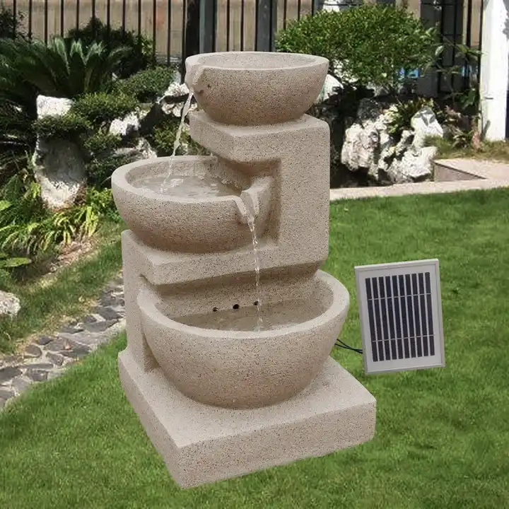 Solar Powered 2 Tier Water Fountain