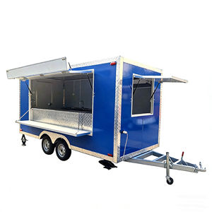 Chariot de restauration mobile électrique à quatre roues en acier inoxydable, chariot de vente ambulante pour marché nocturne, chariot de vente de snacks, barbecue, 2 ans - Product Image 3