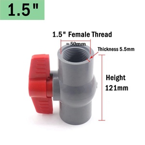 1/2 "~ 2" filo e presa di tipo Grey/blu/bianco PVC valvola a sfera raccordi di irrigazione giardino acquario acquario serbatoio di pesce valvola a sfera - Product Image 3