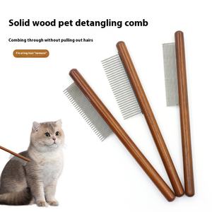 Pettine di bellezza con apertura delle pulci per animali domestici con rimozione dei peli lunghi corti in acciaio inossidabile per cani gatti - Product Image 4