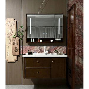 Mueble de Baño Moderno de Pared con Lavabo y Encimera Impermeable, Venta al por Mayor de Fábrica a Buen Precio - Product Image 1