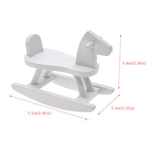 ILAND Dollhouse Meubles Lit Bébé Lit Pépinière Chambre Placard Ensemble Chaise Berçante Cheval de Bataille Pour Maison de Poupée Accessoires - Product Image 4