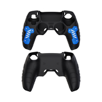 Coque en silicone ergonomique antidérapante tricolore texturée, résistante à la transpiration, lavable, confortable pour la console PS5, accessoires PS5