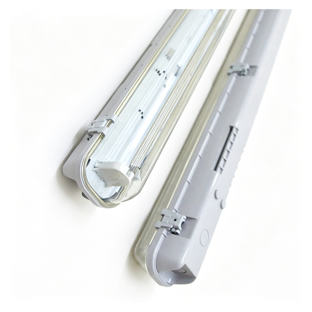 Led Tri-proof Light Anti Glare IP65 Triproof LED Linear Batten Light 40W 4ft 1200mm 600mm 2ft Waterproof Slats for T8 Led Tube