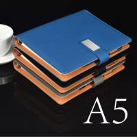 Carnet de notes A5 de luxe, classeur à anneaux rechargeable, organiseur en cuir avec boucle métallique pour le bureau et les affaires