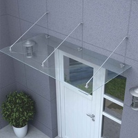Couverture de Patio extérieur imperméable de haute qualité, porte d'entrée, auvent en verre trempé, auvent en verre laminé, auvent