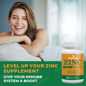 Aeglewell bán buôn Chất lượng cao Hot Bán 50mg Kẽm chế độ ăn uống bổ sung hỗ trợ sức khỏe miễn dịch chức năng hệ thống - Product Image 5