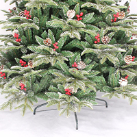 Décorations de Noël pour la maison, arbre de Noël personnalisé debout de 5 pieds, 6 pieds, 7 pieds, 8 pieds, en PE, PVC, mélange de cônes de pin, fruits rouges