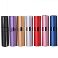 Atomiseur de parfum de voyage rechargeable en aluminium à mécanisme rotatif, brume fine, 10ml 8ml, vide, rechargeable, pour marque privée, vente en gros