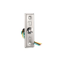 Sakelar Kontrol Akses Logam Berkualitas Tinggi NO/NC/COM Baja Tahan Karat 12 V Panel LED Tombol Pelepas Pintu Tekan untuk Kantor Hotel
