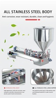 Machine de remplissage semi-automatique à piston pneumatique à tête unique pour pâtes visqueuses et sauces, machine de remplissage quantitatif pour petites entreprises