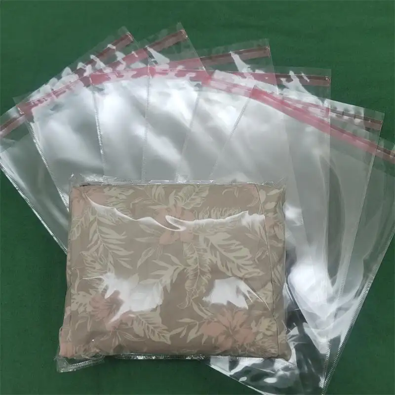 Transparente selbst klebende Polypropylen-Versiegelung Plastiktüte/Opp-Beutel verpackung/selbst klebende Zellophan beutel für Kleidung
