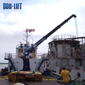16 Ton Hydraulic Telescopic Boom Boat Marine Deck Crane For Sale