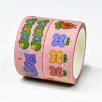 Ruban adhésif washi brillant personnalisé, papeterie coréenne mignonne pour scrapbooking
