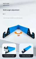 Support universel pliable en V pour téléphone portable et tablette, support de bureau triangulaire personnalisé en gros