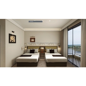 Muebles de Dormitorio para Hotel de 3 Estrellas, Económicos y Personalizados, Cama Doble Moderna con Cabeceras Tapizadas, Mesitas de Noche, Armario y Mueble para TV - Product Image 1